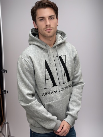 Худи armani 736996greyZIMA