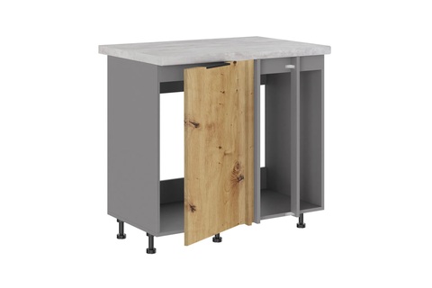 Брауни МП-1000 шкаф под мойку (Стол под мойку (прямой угол) одна створка+2 фальшпанели)