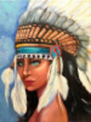 Aлмазная мозаика Индейская девушка