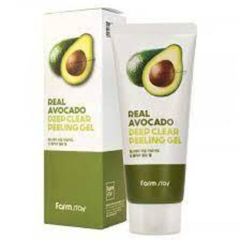 FarmStay Пилинг гель для умывания с экстрактом авокадо Real avocado deep clear peeling gel 100 мл.