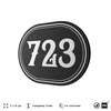 Номерок на дверь квартиры 723, для кабинета, офиса, шильдик 9 х 7 см, черный, Айдентика Технолоджи