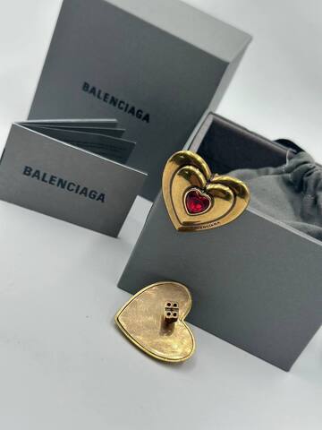 серьги с красным камнем Balenciaga premium