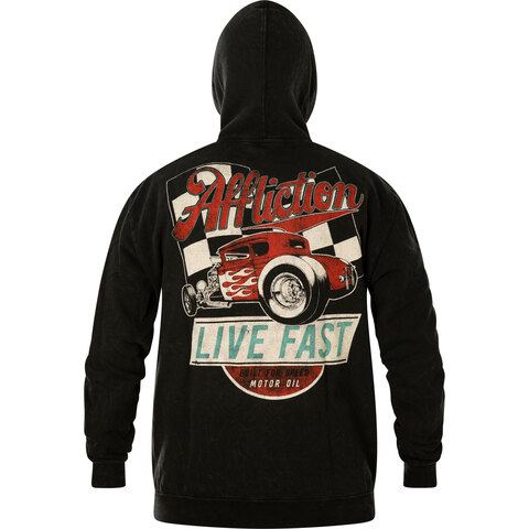 Affliction | Худи мужское Hoody Fire Oil Black A25274 спина