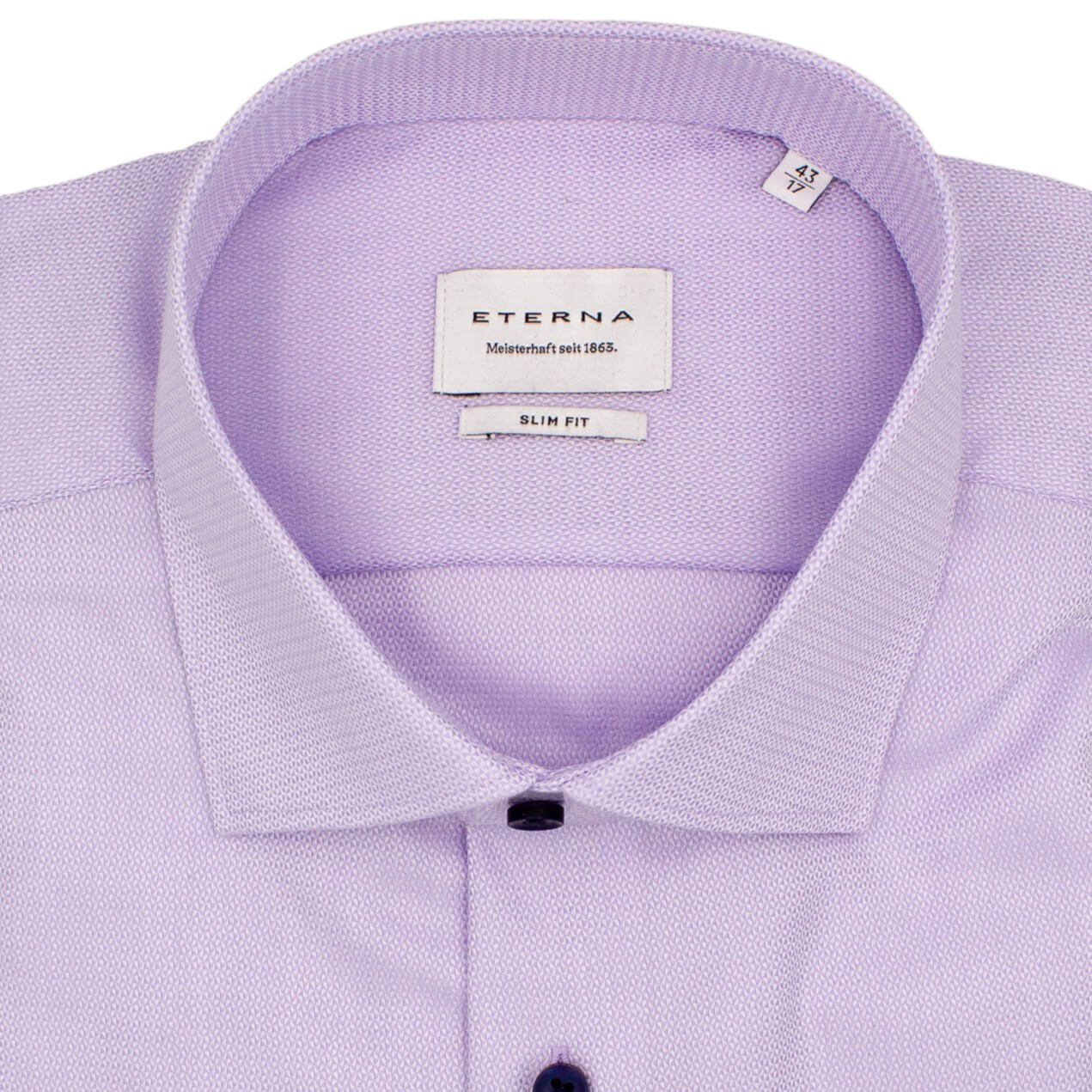 Сорочка мужская Eterna Slim Fit 3475-F170-95 лиловая из фактурной ткани