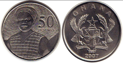 50 песев. Гана. 2007 год. XF-AU
