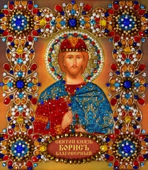 Ии-39 Набор для вышивания хрустальными камнями Святой Борис