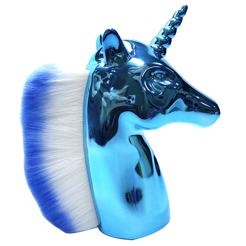 Кисть-единорог для удаления опила Голубая, 