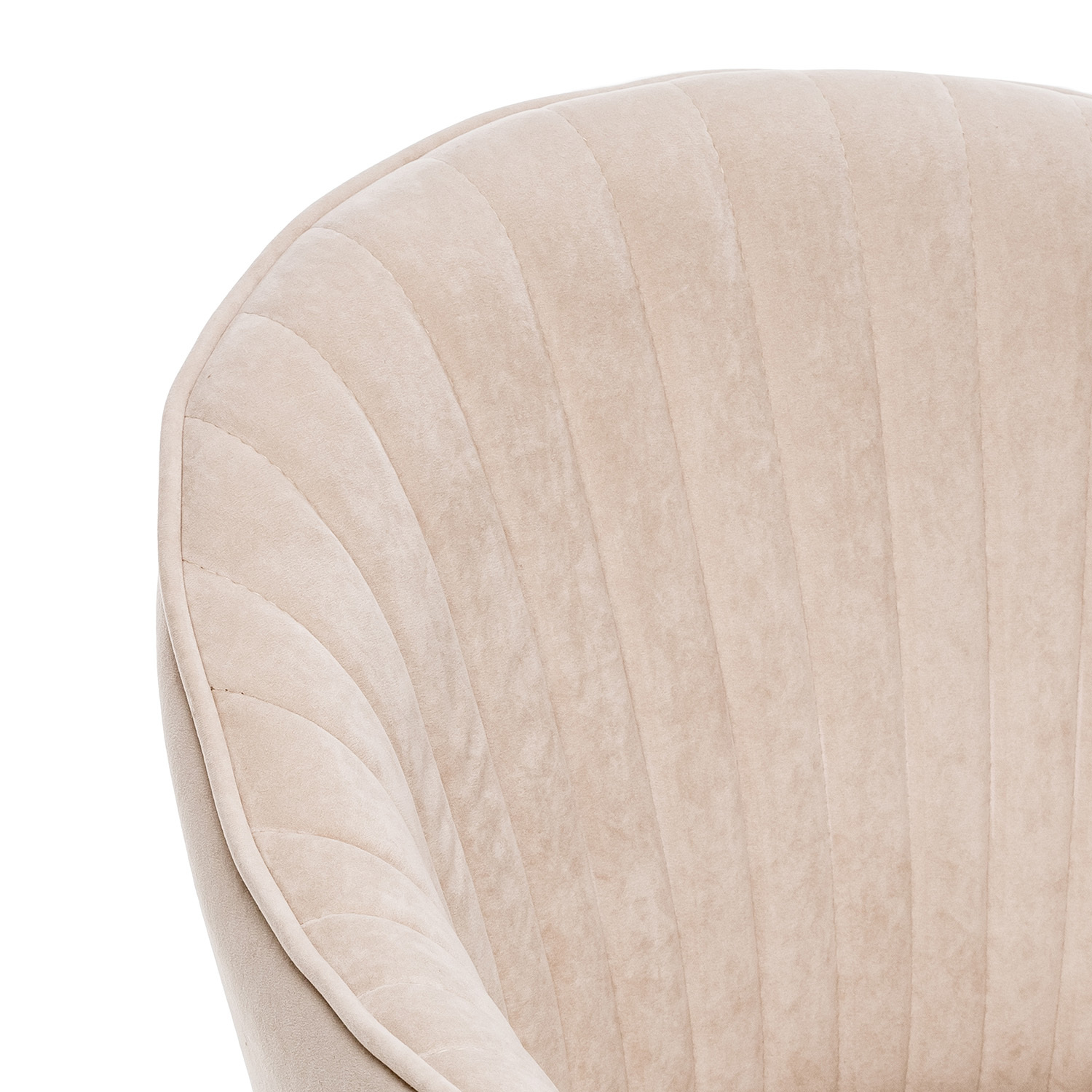 Стул с подлокотниками Leset Вайд, каркас Черный, велюр Бежевый, фото 6