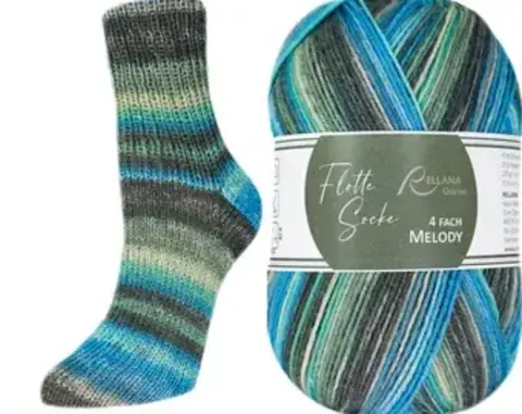 Пряжа Rellana Flotte Socke 4f. Melody 3022