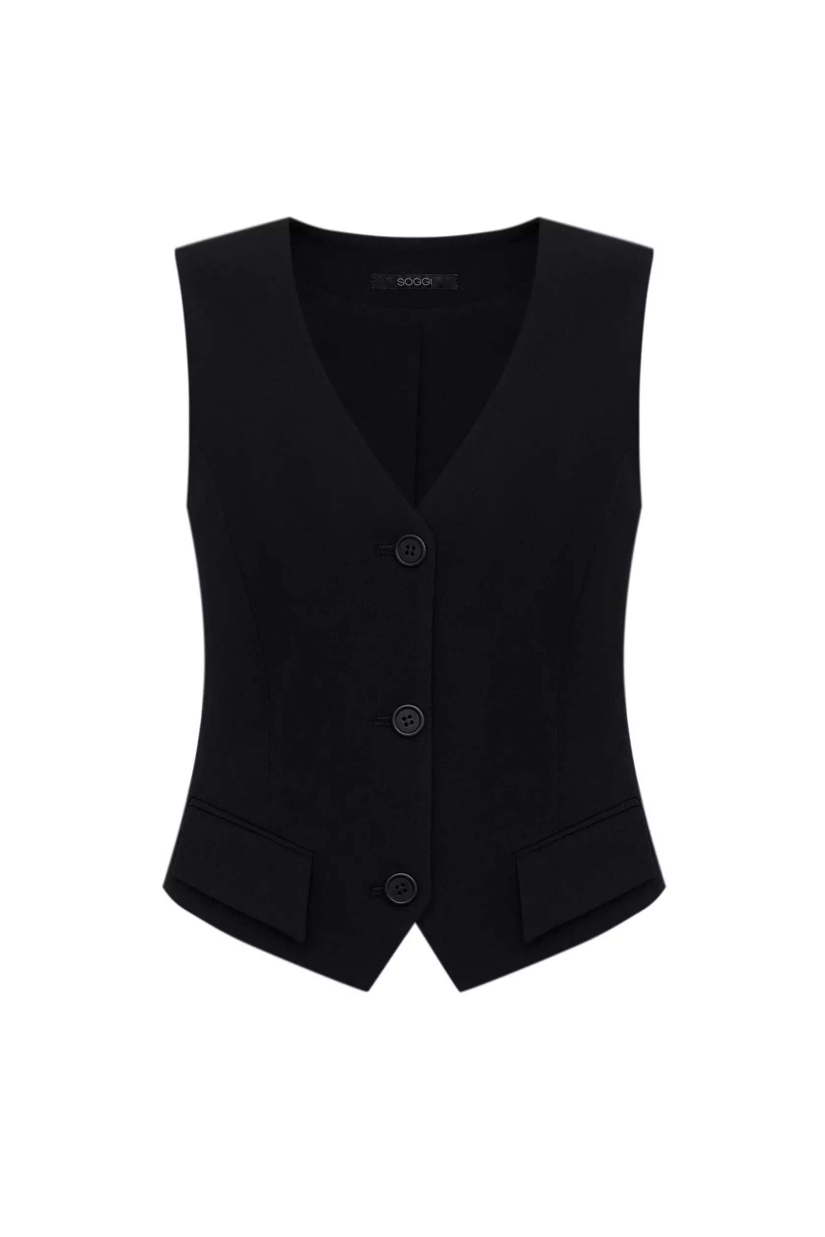 Жилет с карманами, Черный