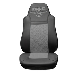 Чехлы DAF XF-105 (экокожа, черный, серая вставка)