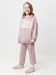 джемпер  для девочки  КР 302676/розовый лед