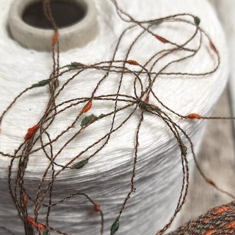 Фасонный меринос A ZETA FILATI VIENNA 800 зеленый с оранжевым