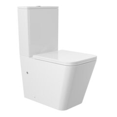 Aqueduto AQDSMACT10 AQD MACIO Plus Унитаз напольный 610*350 безободковый с бачком, Tornado,  сиденье с микролифтом, белый глянцевый фото