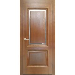 Купить Межкомнатная дверь шпон Амелия дуб морёный остеклённая