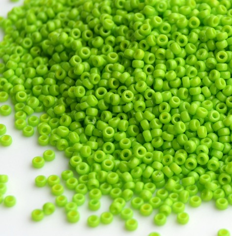 15/0 RR-4471 Бисер круглый Миюки Киви непрозрачный /Miyuki round 15/0 Duracoat Opq Kiwi