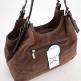 Сумка Саломея 456 эко-замша шоколад