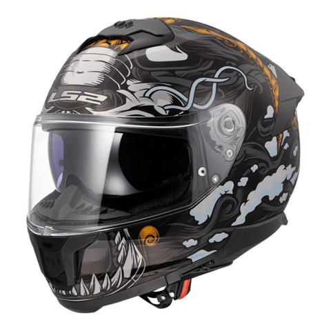 Шлем FF808 STREAM 2 DRAGONTIGER Black/Grey M