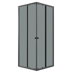 Душевое ограждение Niagara Eco (80х80х190) черный, стекло тонированное