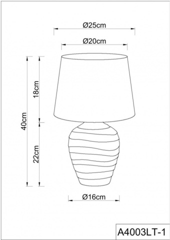 Настольная лампа Arte Lamp KORFU A4003LT-1CC