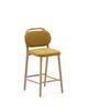 Полубарный стул Helda из горчичного шенилла и массива дуба FSC 65 см