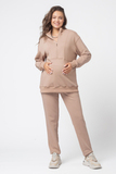 Cпортивный костюм для беременных и кормящих 16246 темно-бежевый