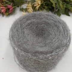 Смотка Pachino Brush альпака с люрексом Nodino Средний серый №5 226гр