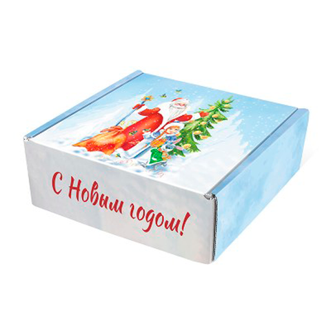 Коробка складная одиночная Прямоугольник, Щедрый Дед Мороз, 21*15*6 см, 1 шт.