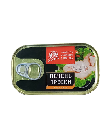 Печень трески натур. За Родину 115г