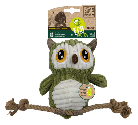 Mpets игрушка для собак СОВА С КАНАТОМ мягкая 30 см