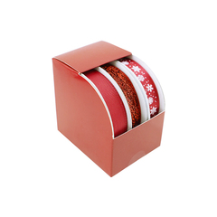 Лента Трио (1,5см*3м) Роскошный красный, 3 шт.