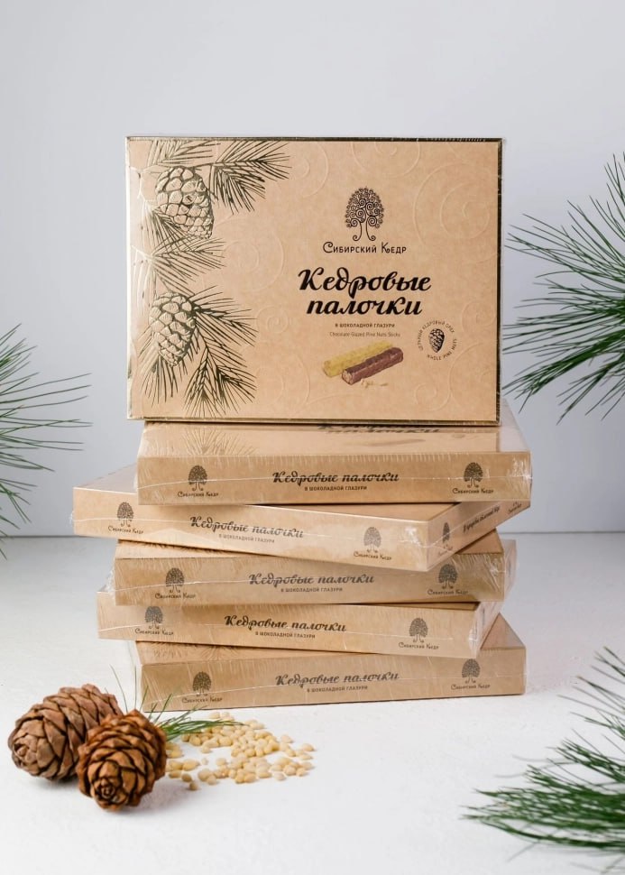 Кедровые палочки в шоколадной глазури, 190 гр