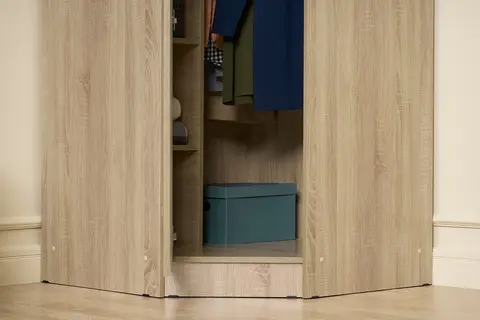 Шкаф угловой Сакура дуб сонома / белый