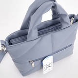 Сумка Саломея 199 гладкий серо-голубой