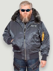 Куртка укороченная AVIATOR HD (steel blue - стальной синий)
