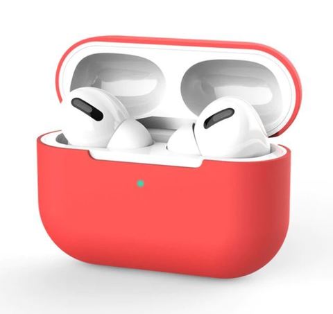 Силиконовый чехол для Airpods Pro красный