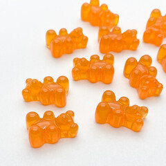 Подвеска Мишка, цвет оранжевый, размер 17*11 мм, с отверстием под бейл, цена за 1 шт