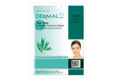 Маска для лица "Dermal" с коллагеном и экстрактом чайного дерева, 23г