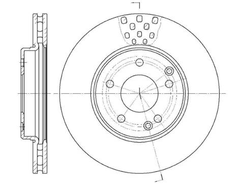 Диск тормозной вентилируемый G-brake  GR-02912