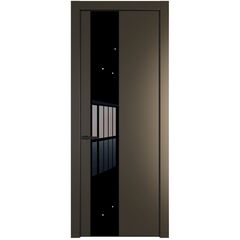 Межкомнатная дверь эмаль Profil Doors 19PA перламутр бронза со вставкой