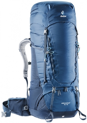 Картинка рюкзак туристический Deuter Aircontact 75+10 midnight-navy - 1