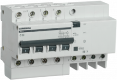 Дифференциальный автоматический выключатель ИЭК АД14 4Р 50А 300мА GENERICA