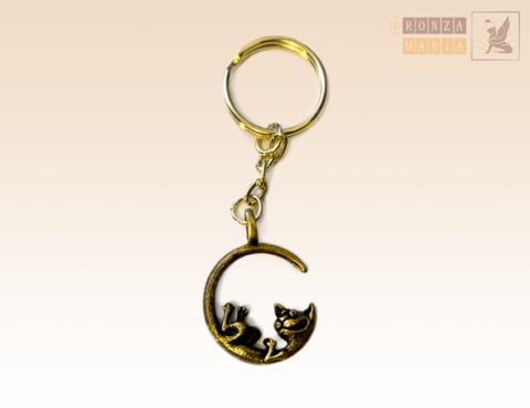 брелок Кот на месяце