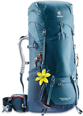 Картинка рюкзак туристический Deuter Aircontact Lite 60+10 SL Arctic-Navy - 1