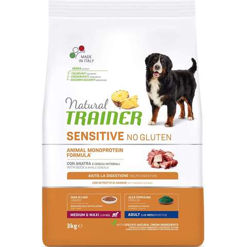 Natural Trainer Sensitive No Gluten Medium&Maxi Adult Dog – Duck