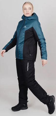 Утеплённый прогулочный костюм Nordski Base Deep Teal/Black женский