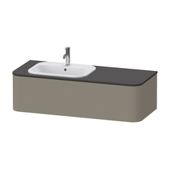 Duravit Happy D.2 Plus Тумба подвесная  354x1300x550мм 1 ящик, SX, цвет: stone grey satin matt HP4952L9292 фото