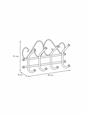 вешалка настенная АЖУР-4