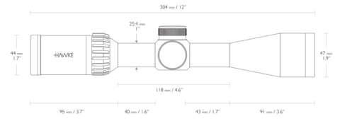 ОПТИЧЕСКИЙ ПРИЦЕЛ HAWKE PANORAMA 3-9X40(10Х 1/2 MIL-DOT)