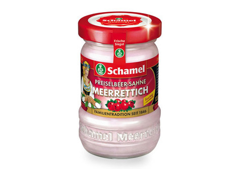 Хрен с брусникой и сливками Schamel, 135г